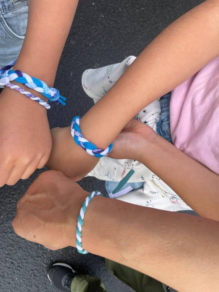 Making t-shirt bracelets