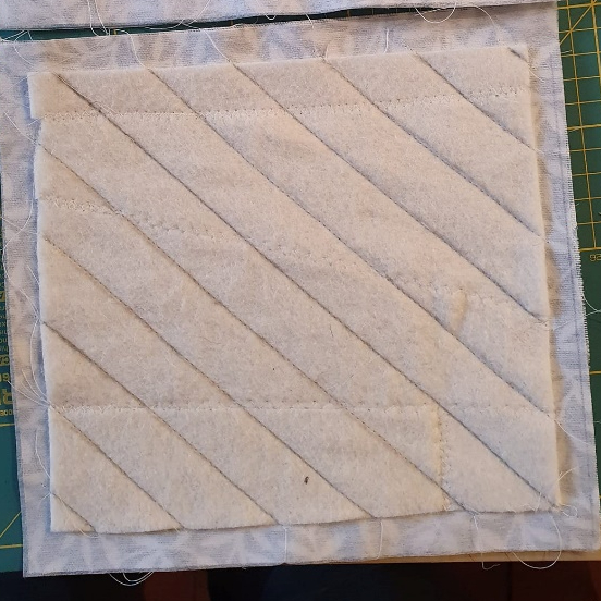 Quilted fabric reverse side