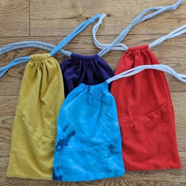 Upcycle t-shirt in draw string&nbsp;bag