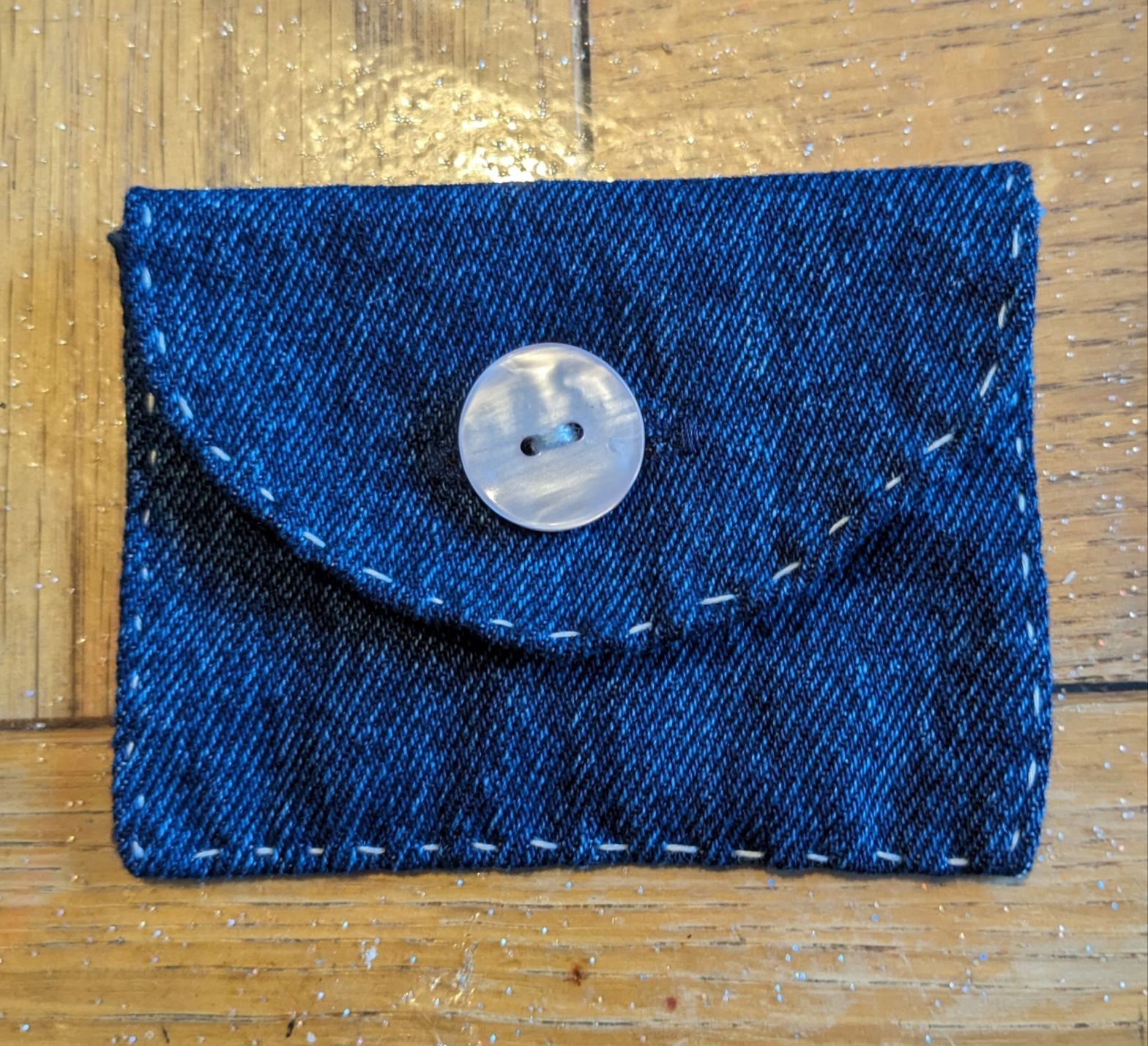 Denim upcycled purse