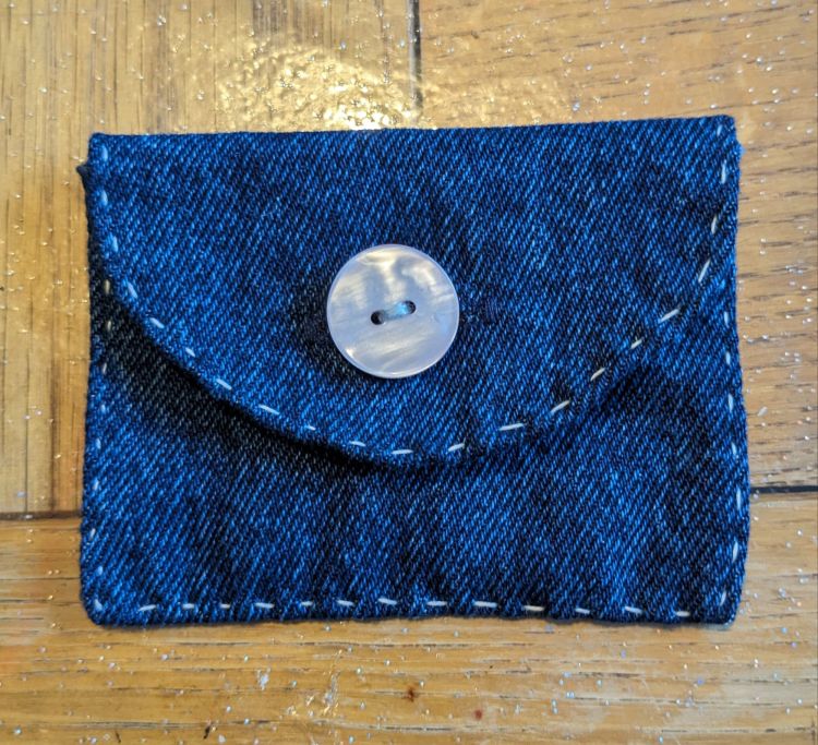 Denim upcycled purse