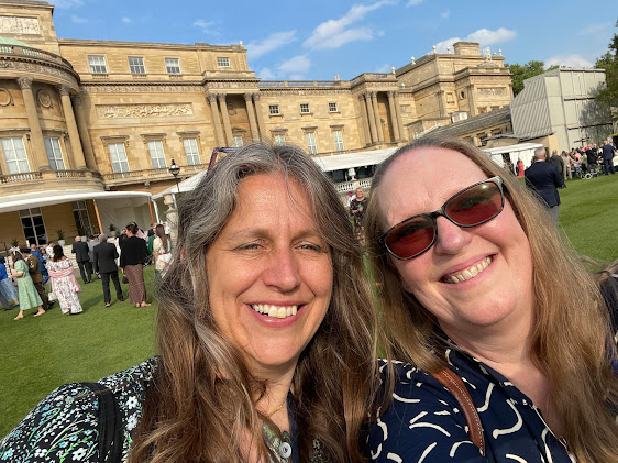 Mary and Lone at Buckingham Palace Garden party