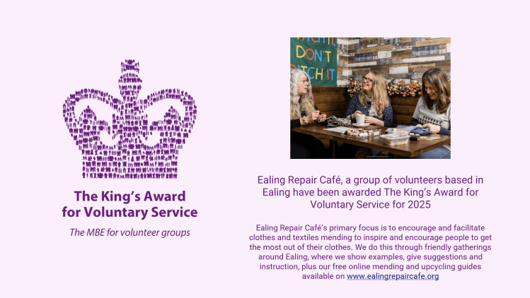 Kings Award for Voluntary Service Ealing Repair cafe